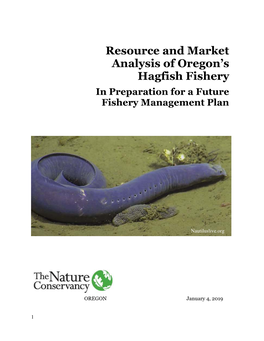 Resource and Market Analysis of Oregon's Hagfish Fishery