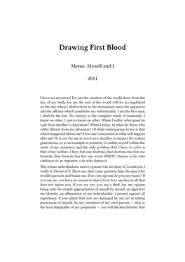 Drawing First Blood