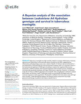 A Bayesian Analysis of the Association Between Leukotriene A4