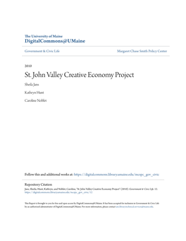 St. John Valley Creative Economy Project Sheila Jans
