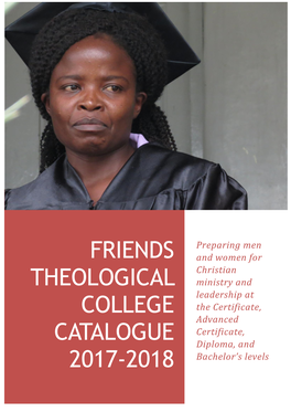 Friends Theological College Catalogue 2017-2018