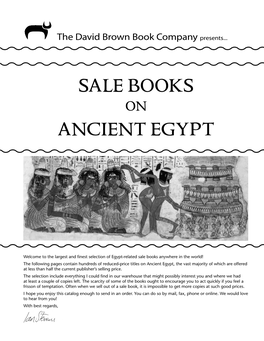 Sale Books Ancient Egypt