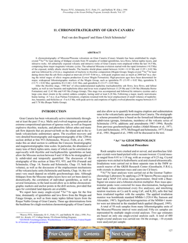 11. Chronostratigraphy of Gran Canaria1