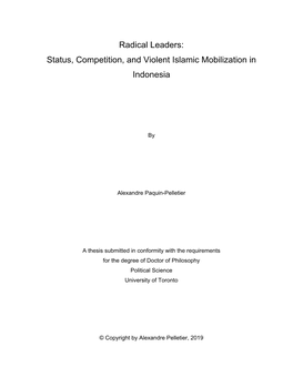 Status, Competition, and Violent Islamic Mobilization in Indonesia