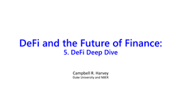 Defi Deep Dive