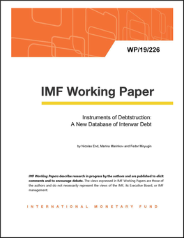 IMF Working Papers Describe Research in Progress by the Authors and Are Published to Elicit Comments and to Encourage Debate