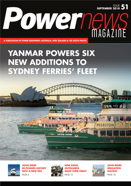 Yanmar Powers Six New Additions to Sydney Ferries’ Fleet