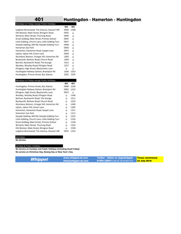 Timetables for the Roadside July 2016.Xlsx