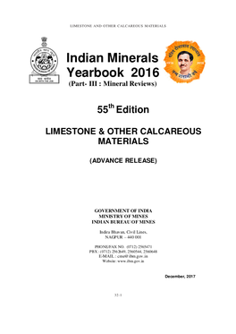 Limestone & Other Calcareous Materials