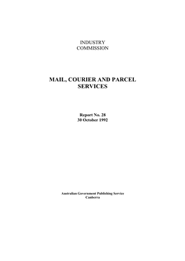 Mail, Courier and Parcel Services