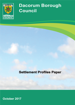 Settlement Profiles Paper