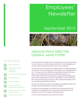 Employees' Newsletter