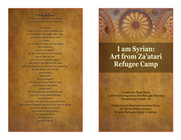 I Am Syrian” Written by Youssef Abu Yihea Translated by Ghada Alatrash