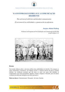 O Ativismo Das Estrelas E a Comunicação Dissidente