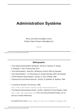 Administration Syst`Eme