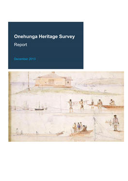 Onehunga Heritage Survey Report