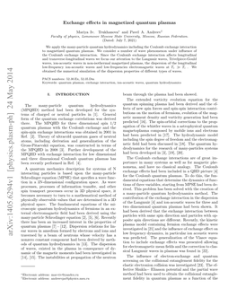 Exchange Effects in Magnetized Quantum Plasmas