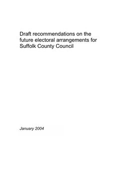 Draft Recommendations for Suffolk County Council