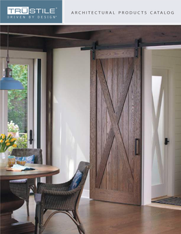 ARCHITECTURAL PRODUCTS CATALOG TM6100 Barn Doors in Select Alder with Espresso Stain and White Lami Glass