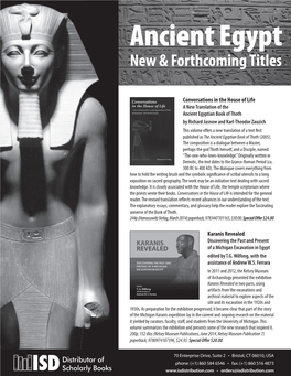 Ancient Egypt New & Forthcoming Titles