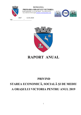 Raport De Activitate Primar 2019