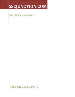 NICL GK Capsule Part -2