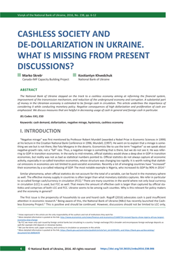 Cashless Society and De-Dollarization in Ukraine