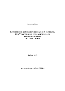 Lutherische Konfessionalisierung (1550-1750)