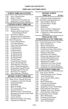 Table of Contents 1702 Threads and Threading