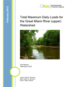 Total Maximum Daily Loads for the Great Miami River (Upper) Watershed