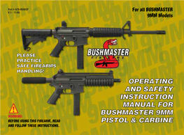 BUSHMASTER V.1 - 11/05 9MM Models