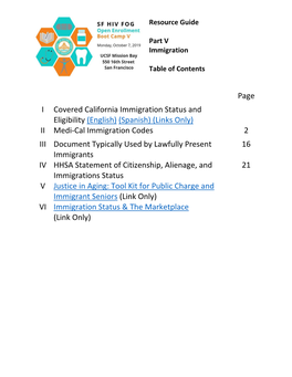 (Links Only) II Medi-Cal Immigration Codes 2 II