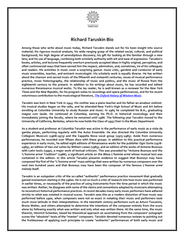 Richard Taruskin Bio