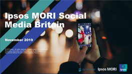 Ipsos MORI Social Media Britain