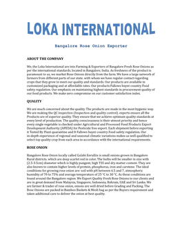 Loka International Note.Rtf