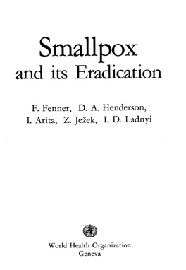 Smallpox and Its Eradication