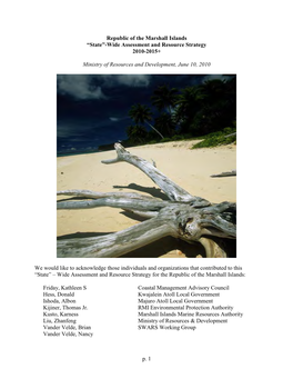 Marshall Islands' Forest Action Plan