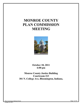 Monroe County Plan Commission Meeting