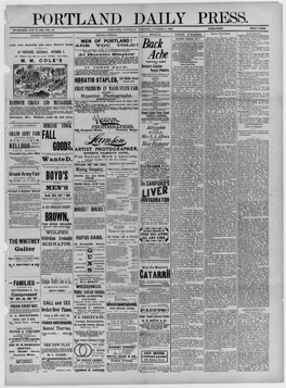 Portland Daily Press: February 18,1882