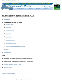 Marion County Comprehensive Plan