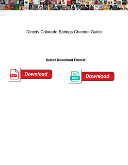 Directv Colorado Springs Channel Guide