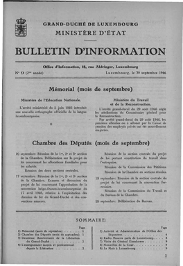 Bulletin D'information