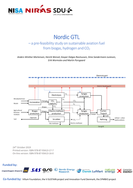 Nordic GTL – a Pre-Feasibility Study on Sustainable Aviation Fuel from Biogas, Hydrogen and CO2