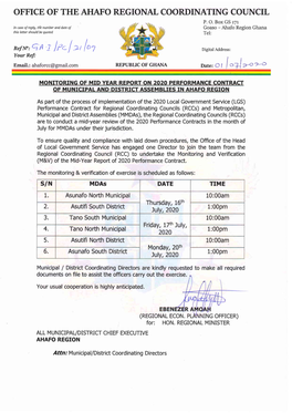 Mdcds Mid Year Performance Verification Letter