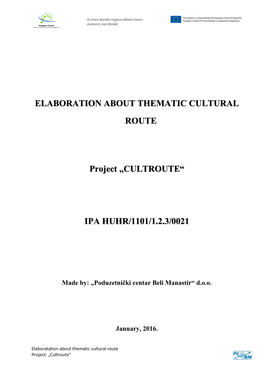 ELABORATION ABOUT THEMATIC CULTURAL ROUTE Project