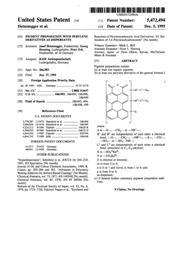 United States Patent (19) 11) Patent Number: 5,472,494 Hetzenegger Et Al