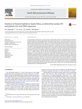 Evidence of Tamarix Hybrids in South Africa, As Inferred by Nuclear ITS and Plastid Trns–Trng DNA Sequences