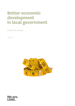 Better Economic Development in Local Government