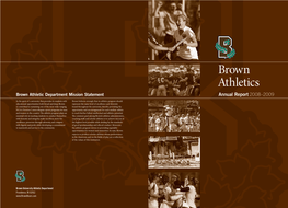 Brown Athletics Brown Athletic Department Mission Statement Annual Report 2008–2009