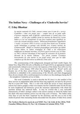 The Indian Navy – Challenges of a Cinderella Service